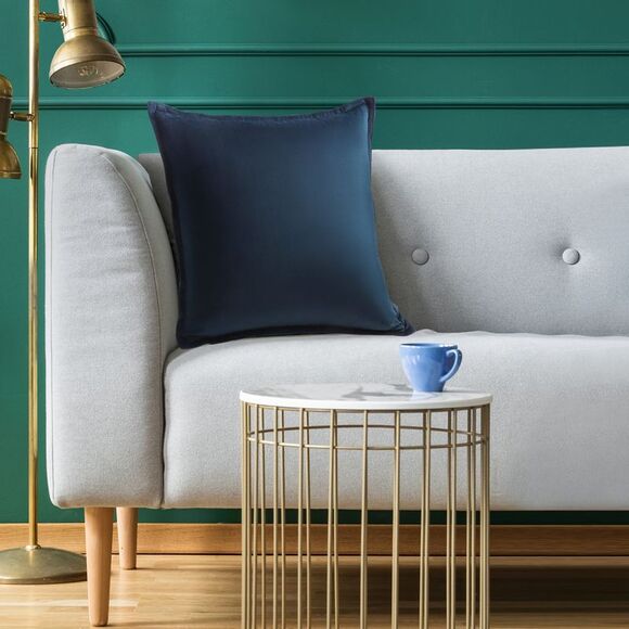 Velvet Throw Pillow Cover Cushion Cases for Sofa Bed 16"x16" Navy - Picture 5 of 6